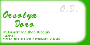 orsolya doro business card